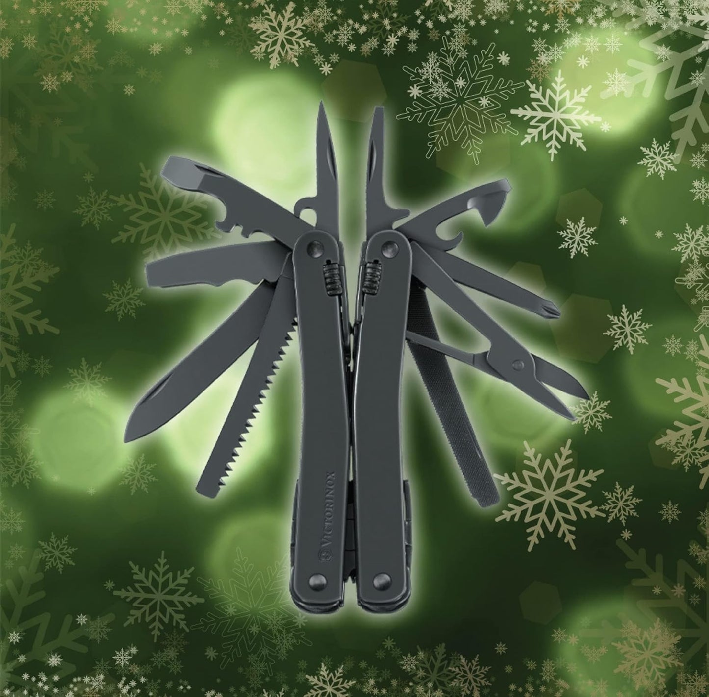 Victorinox Swiss Tool Swiss Army Knife, 24 Function Swiss Made Multi-Tool with Needle-Nose Pliers, Wire Cutters and Large Blade - Silver