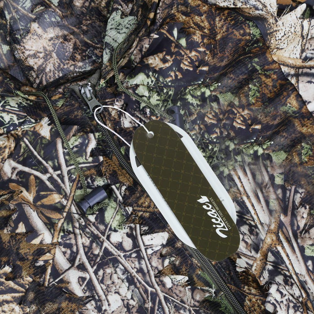 Zicac Outdoor Camo Ghillie Suit 3D Leafy Camouflage Clothing Jungle Woodland Hunting
