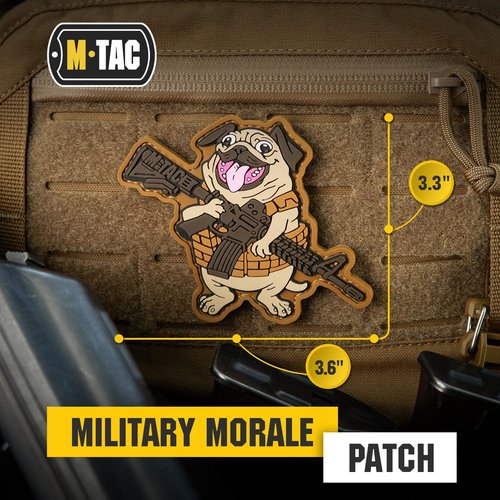 M-Tac Morale Patch - PVC 3D Funny Military Tactical Patch - Tactical Cool Army Meme Patches for Vest, Backpacks, Hats - Hook and Loop Patches (Dog Rex)