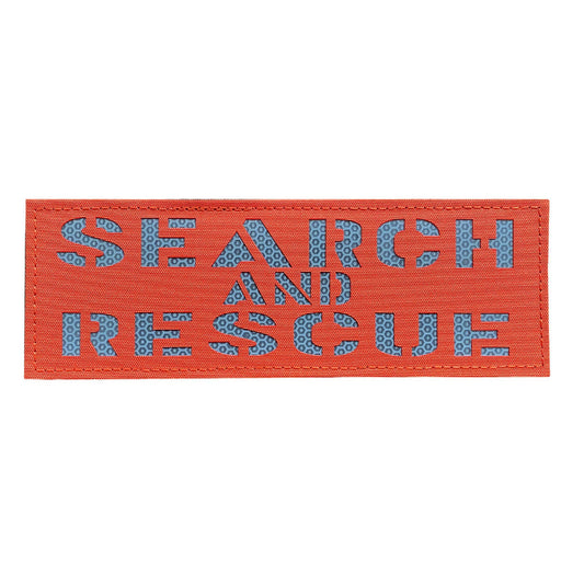 High Visibility Reflective 8.5x3 SAR Search and Rescue Blaze Orange Patch with Hook and Loop