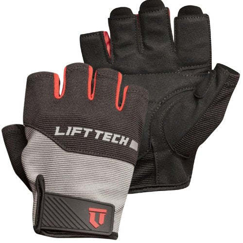 Lift Tech Men's Classic Exercise Gloves - Workout Gloves for Men Into Weights, Strength Training, Powerlifting - Fitness Gloves for Men - Gray,XL