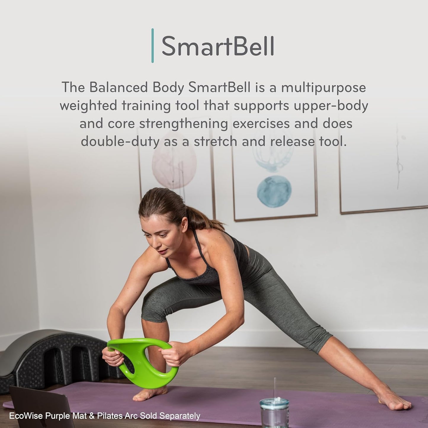 SmartBell Ergonomic Pilates Dumbbell - Two-Handed Exercise Weight for Home Gym
