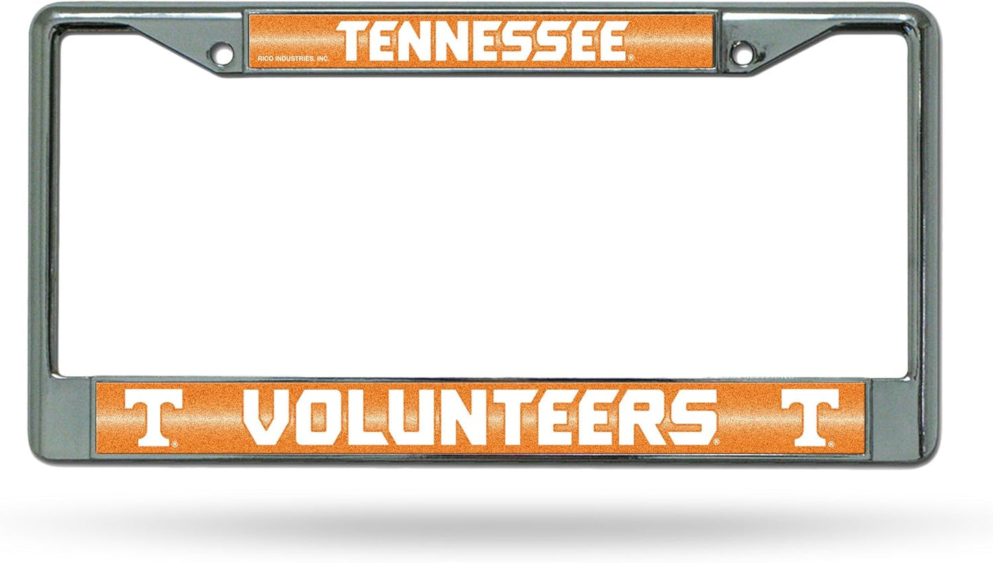 Rico Industries NCAA 12" x 6" Silver Bling Chrome Car/Truck/SUV Auto Accessory
