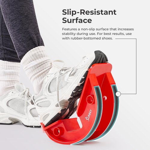 Sunny Health & Fitness Calf Stretcher and Foot Rocker for Plantar Tight Calves Relief Hamstring Ankle Strengthener Facetious Sling Stretch Fighter Stretching Device Mobility - NO. 108-RD