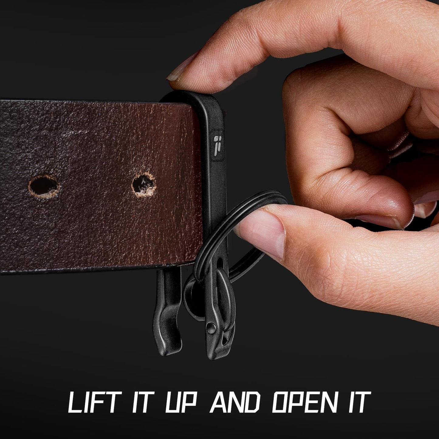 FEGVE Titanium Key Belt Clip Titanium Quick Release Keychain