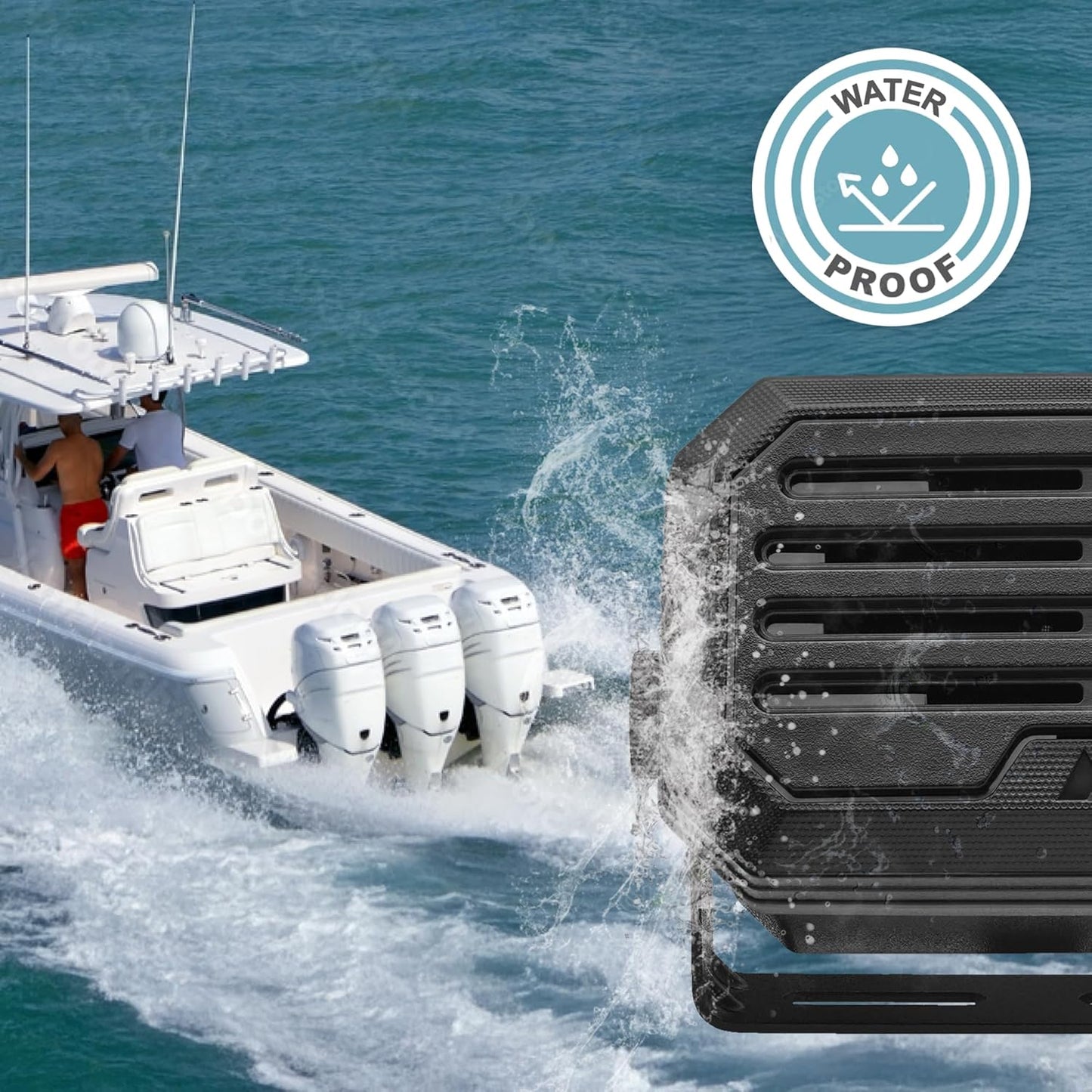 Midland - SPKMINI Mini External Speaker - Waterproof, 10 Watts, 3.5mm Plug - Compatible with All Mobile CB, GMRS, HAM and Amateur Radios
