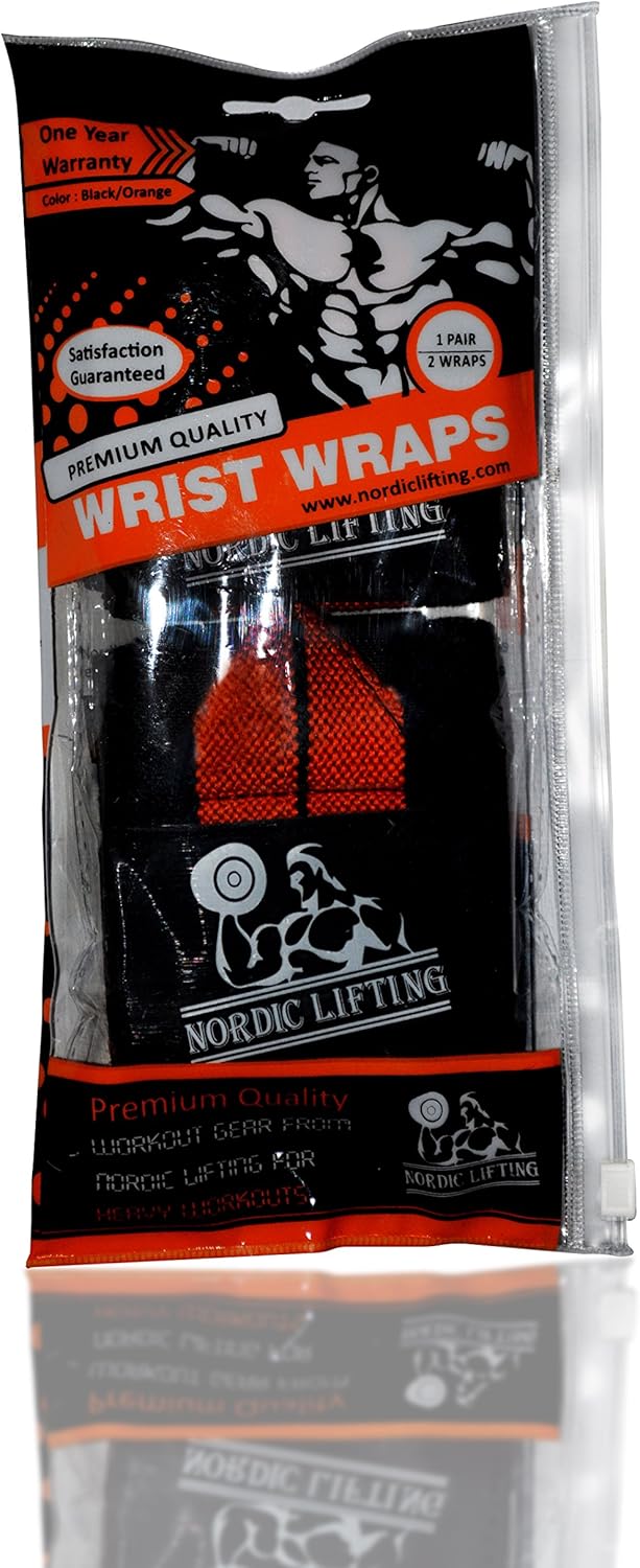 Wrist Wraps (1 Pair/2 Wraps) for Weightlifting/Cross Training/Powerlifting/Bodybuilding - for Women & Men - Premium Quality Equipment for The Absolutely Best Hand Strength & Support - 1 Year Warranty