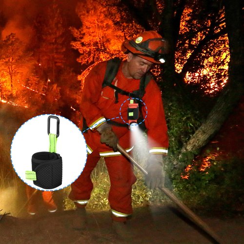 Inverted Flashlight Holder for Streamlight,Anti-Slip Nylon Strap with Carabiner,Reflective Flashlight Holder,Keep Shine Downward and in A Forward Position