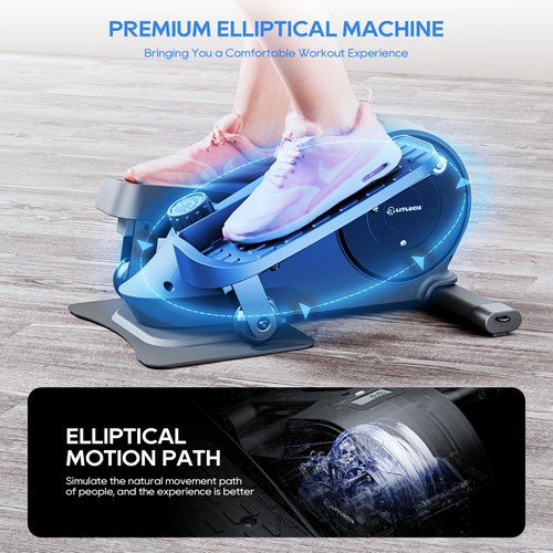 Under Desk Elliptical, Ellipse Leg Exerciser as Seen on Tv, is Suitable for The Rehabilitation of The Legs of The Elderly and for Women's Fat Loss and Slimming Exercises. No Assembly Required(White)