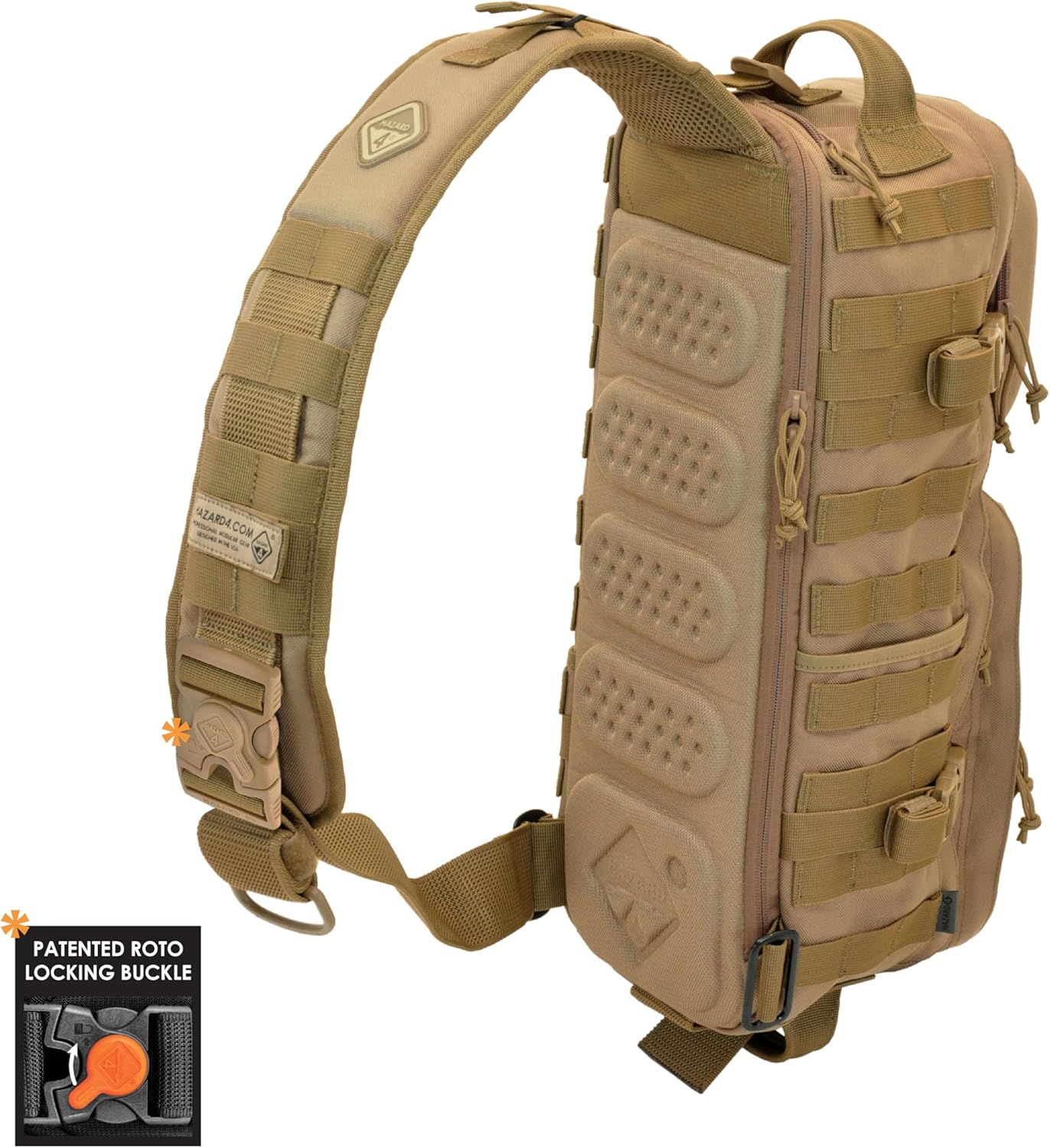 HAZARD 4 Plan B V17 - Semi-Hard Shell Sling Bag, Small Tactical Bag, Military Modular Webbing, Attachment Compatible (11.8L)