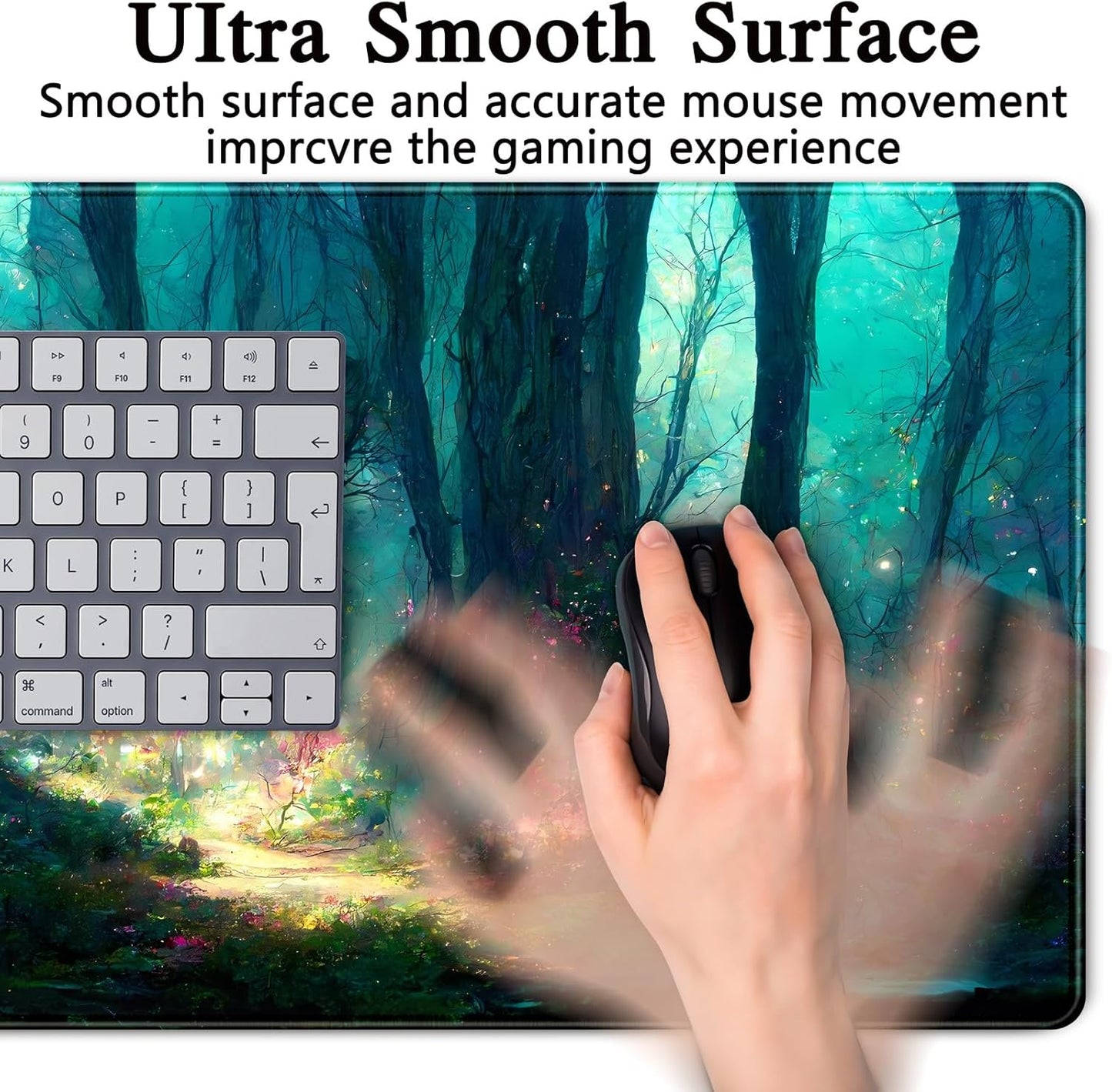 Japanese Desk Mat Riverside Full Moon Desk Pad Black Red Large Mouse Pad Gaming Mousepad Extended XXL Keyboard Pad 31.5 x 15.7 in Laptop Computer Mouse Keyboard Mat for Office Desk Decor
