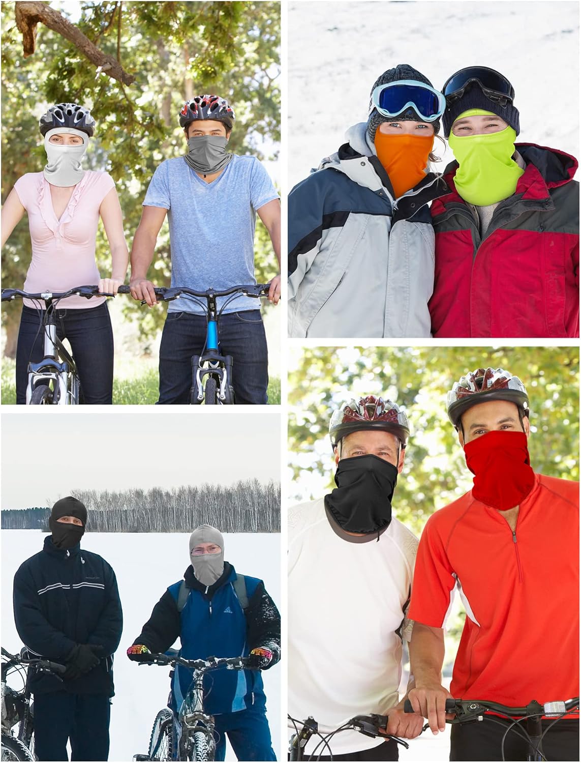 6 Pcs UV Protection Ski Mask Balaclava | Summer Full Face Cover for Men & Women