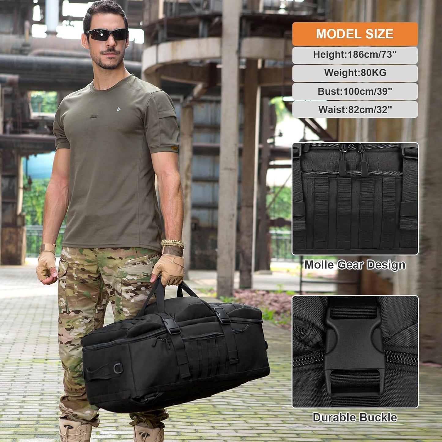 60L Tactical Military Backpack - Outdoor Assault Pack for Hunting, Camping & Travel