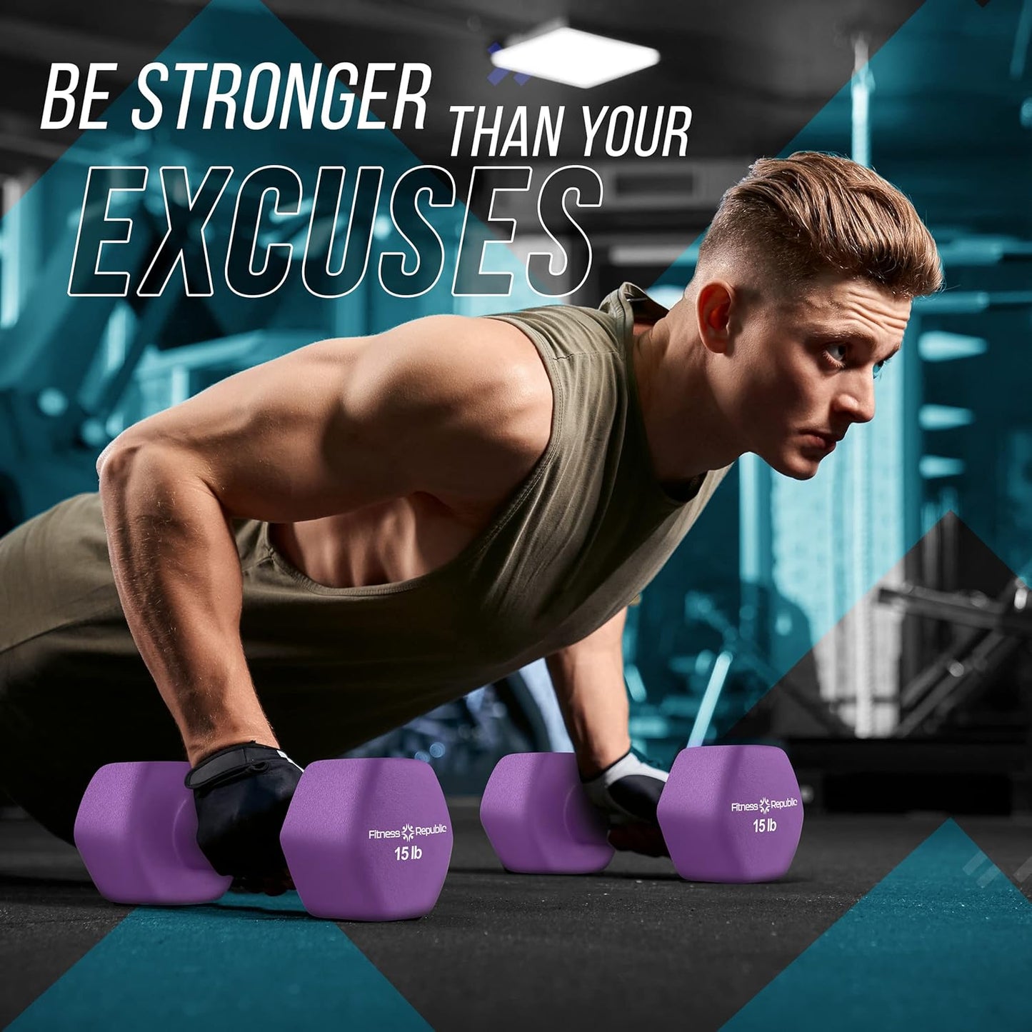 Neoprene Dumbbell Set of 2, Non-Slip, Hex Shape, Free Weights for Muscle Toning and Strength Building - Portable Home Gym Hand Weights
