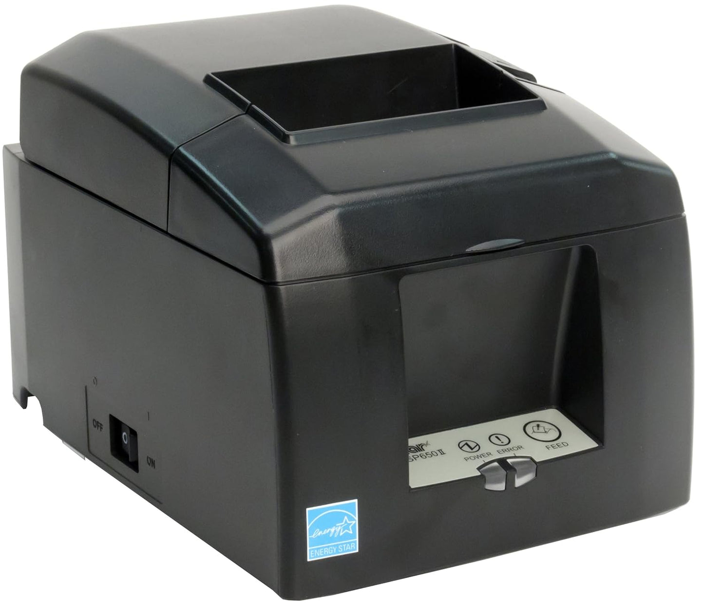 Star Micronics TSP654IIBi2 Bluetooth Thermal Monochrome Receipt Printer with Auto Connect for iOS, Auto-cutter, and External Power Supply - Gray