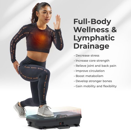 Sunny Health & Fitness FITBOARD Premium 2D Total Body Shaker Platform for Toning, Sculpting & Recovery, Vibration Plate Exercise Machine with Dual Resistance Bands & Wireless Remote – SF-VP822056