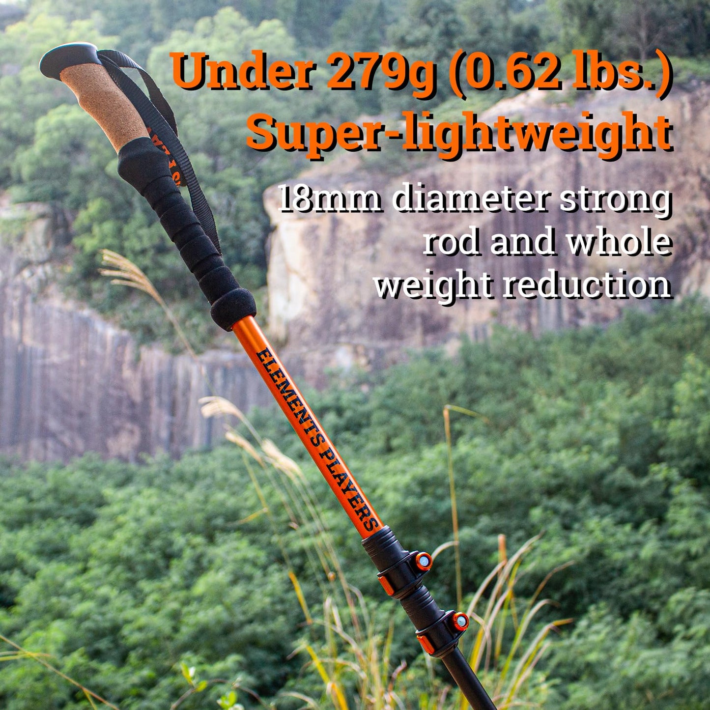 2PCS Aerospace 7075 Aluminum Collapsible Trekking Poles Shock-Absorbing & Adjustable 3-Section Hiking Sticks with Crok & EVA Grips Lightweight & Fast Flick Lock for All Terrains Hiking & Walking