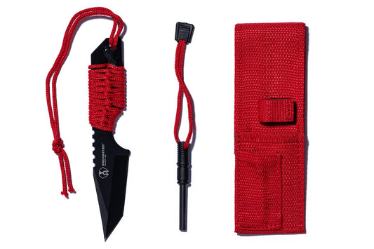 Uncharted Supply Prospector Knife – 3.5” Long Emergency Survival Kit Necessity with Protective Case and Ferro Rod – Perfect for Hunting, Camping, Fishing, EDC