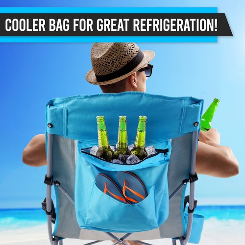 Nice C 2 Pack Hammock Camping Chair + High Back Beach Chair with Cooler