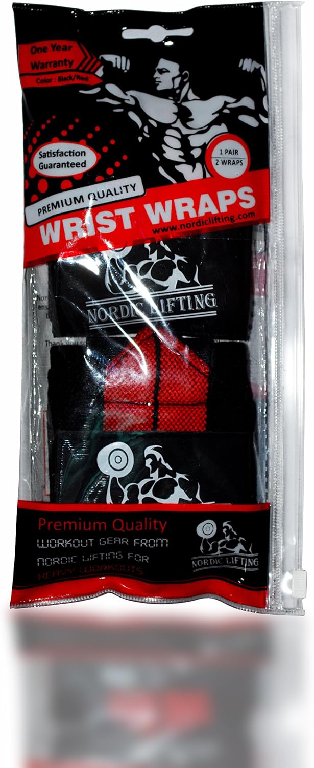 Wrist Wraps (1 Pair/2 Wraps) for Weightlifting/Cross Training/Powerlifting/Bodybuilding - for Women & Men - Premium Quality Equipment for The Absolutely Best Hand Strength & Support - 1 Year Warranty