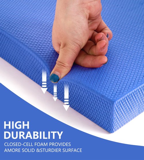 nuveti Large Balance Pad - TPE Non-Slip Mat for Fitness & Balance Exercises,Yoga, Physical Therapy, Knee Cushion Slip Resistant Foam Mat for Yoga & Balance Training, Board Foam for Strength Training,