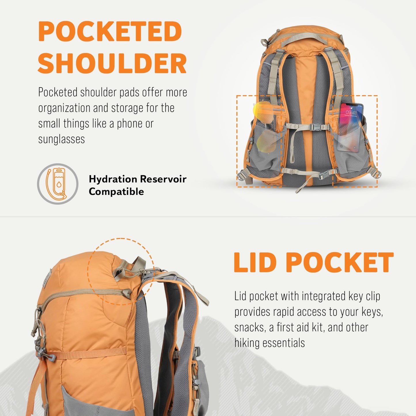 Mystery Ranch Gallagator 25 Backpack – Weather Resistant Travel Bag with Sternum Strap – Fox, 25L, L/XL