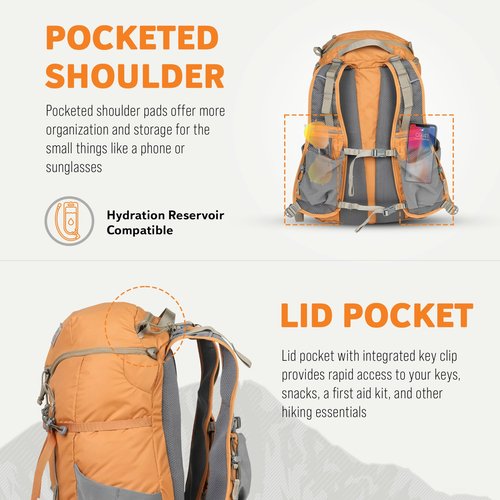 Mystery Ranch Gallagator 25 Backpack – Weather Resistant Travel Bag with Sternum Strap – Fox, 25L, S/M