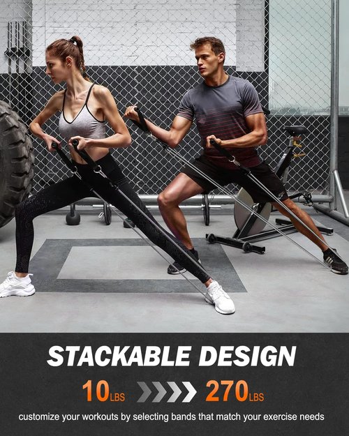 Zacro 6 Resistance Levels Pull Up Assistance Bands and 270 LBS Heavy Exercise Bands