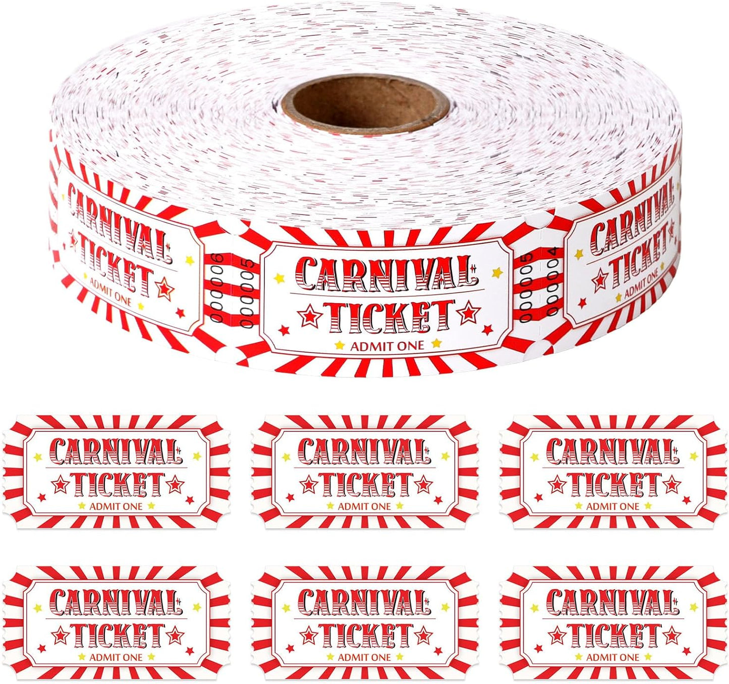 1000 Pcs Drink Ticket Single Raffle Tickets Roll Cocktail Design Free Drink Ticket for Events Wedding Work Formal Parties Leisure Class Reward