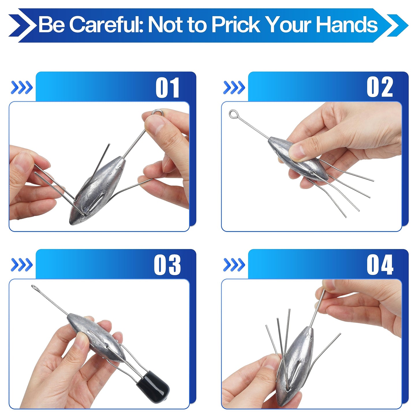 AGOOL Sputnik Sinker Fishing Weights Long Tail Fishing Equipment Surfing Casting Spider Sinkers for Saltwater Catfish Beach Sand Ocean 2/5pcs 3oz-7oz