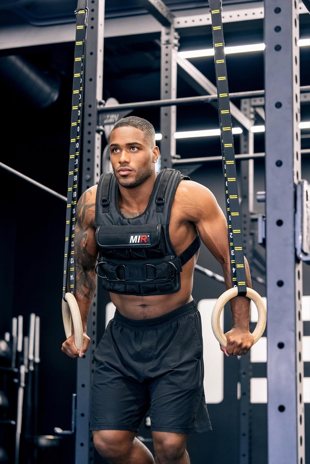 MiR Short Weighted Vest With Zipper Option 20lbs - 60lbs Solid Iron Weights. Workout Vest for Men and Women.