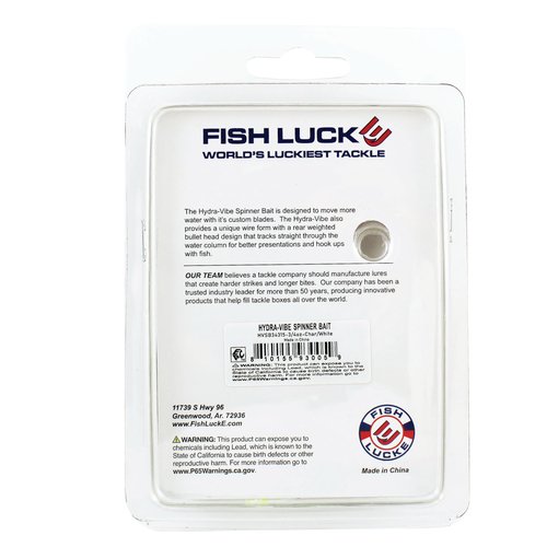 Luck E Strike Hydra-Vibe 3/4 Ounce Spinnerbait with High Vibration Custom Blades for High Frequency Pulse