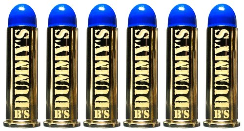B's Dry Fire Snap Caps - A.K.A. B's Dummy's - Dummy .38 Special / .357 Mag Training Caps (6 Pack) (Blue Brass)
