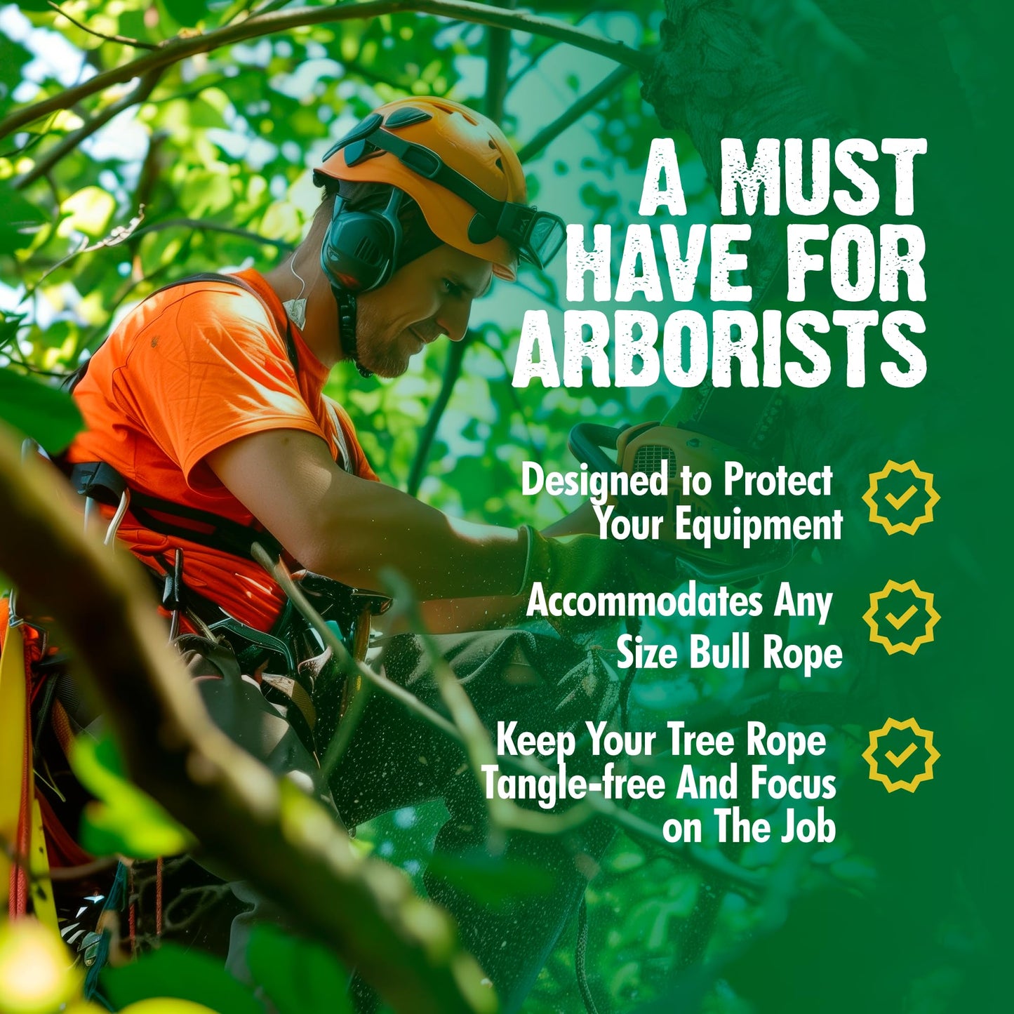 FORESTER Large Arborist Rope Bag - Bucket Style Storage Bag | Arborist Equipment | Tree Climbing Gear | Heavy Duty Nylon Gear Bag with Handles