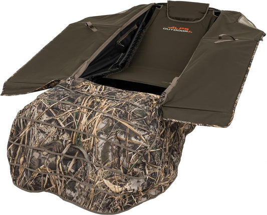 ALPS OutdoorZ Legend Layout Blind - Hunting Blind, Zero-Gravity Chair Design, Waterproof Floor, Mesh Face Screen, Rear Zippered Door, and Backpack Carry Straps with Optional Snow Cover Accessory