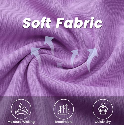 Women's Moisture Wicking Running T-Shirts Long Sleeve Athletic Workout Gym Tops Performance Tee Dry Fit Purple X-Small