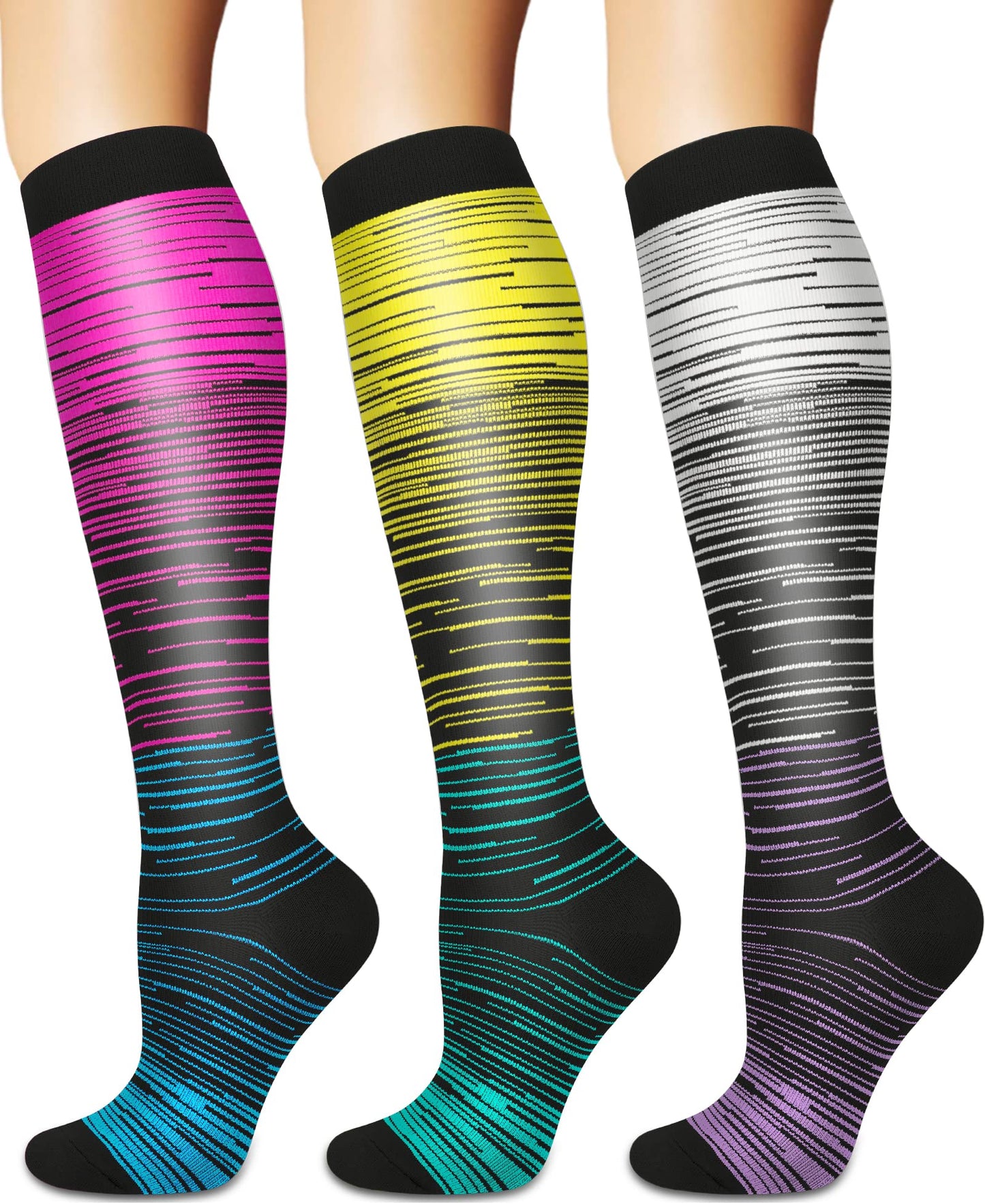 Sooverki Compression Socks for Women and Men Circulation (3 Pairs) is Best Support for Running Athletic Cycling Hiking