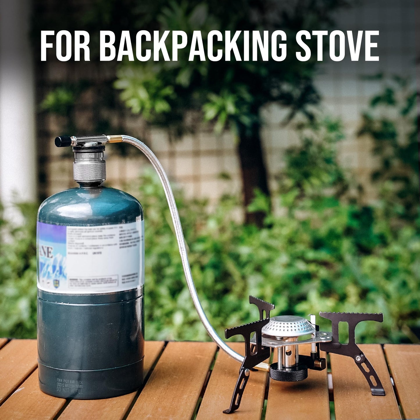 ONLYFIRE OUTDOOR LIVING Camping Stove Adapter, Backpacking Stove Convertor 16oz 1LB Propane Small Tank Input EN417 Lindal Valve Output, Camp Fuel Gas Adapter for Outdoor Backpack Hiking, GS316