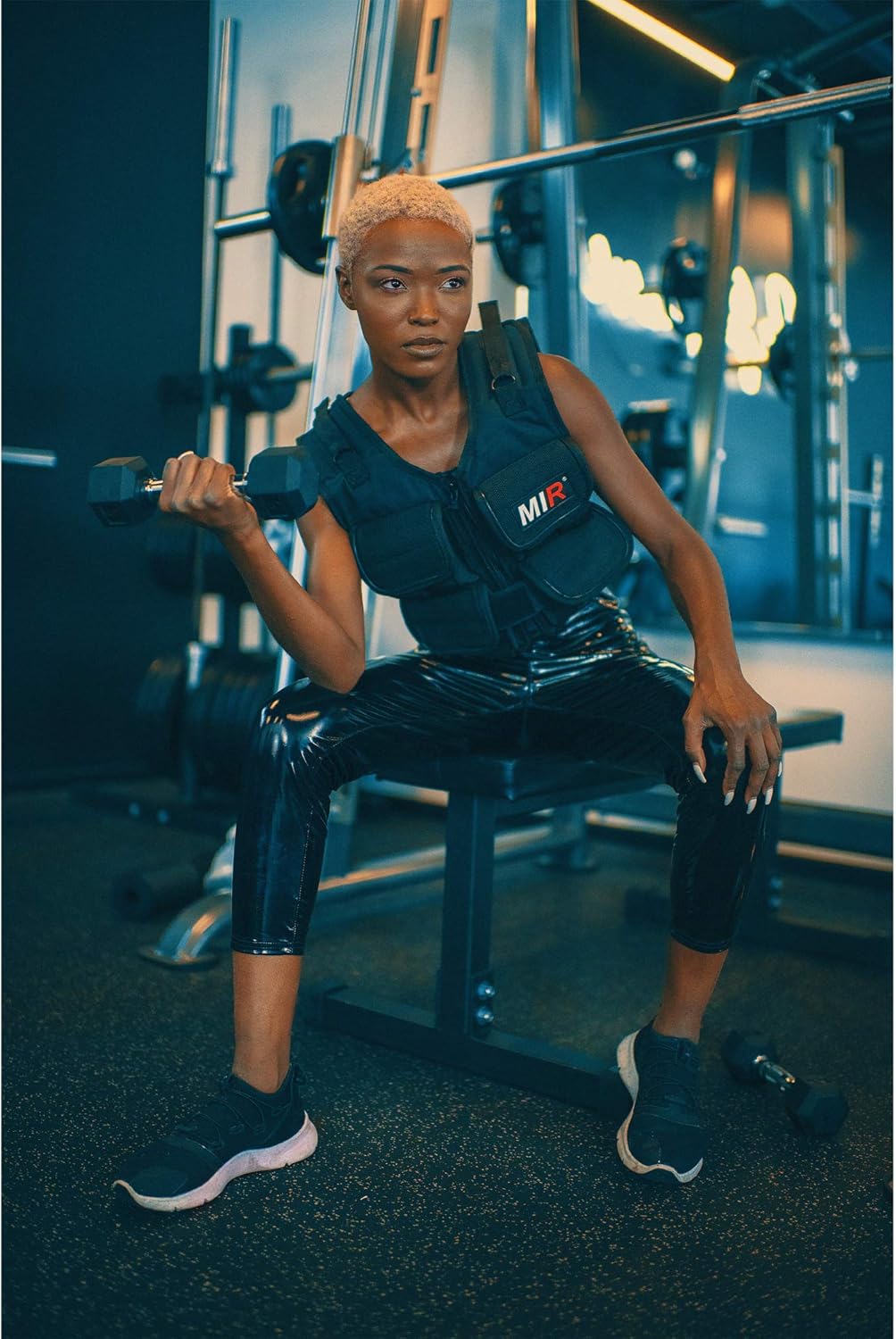 MiR Short Weighted Vest With Zipper Option 20lbs - 60lbs Solid Iron Weights. Workout Vest for Men and Women.