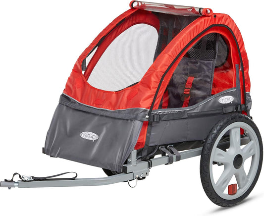 Take 2 or Sync Kids Bike Trailer, Single or Double Seat, Universal Coupler, Folding Frame, Quick-Release Wheels, Canopy with Bug Screen and Weather Shield, Bike Trailer for Kids