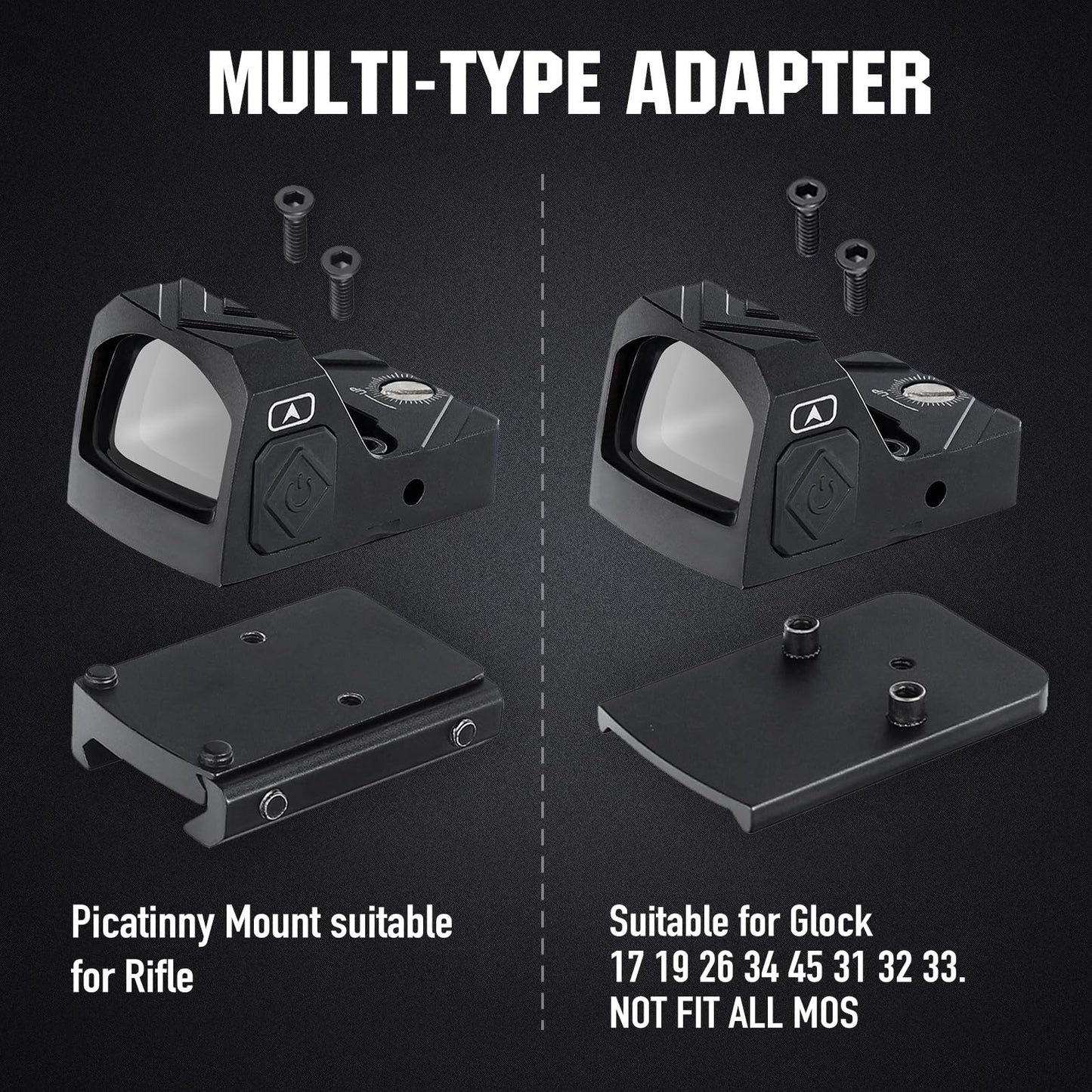 ohhunt 2 MOA Red Dot Sight | Green Dot Sight Micro Reflex Sight Shake Awake Optic Compatible with Picatinny Mount or RMR Footprint (Green Dot 2 MOA)
