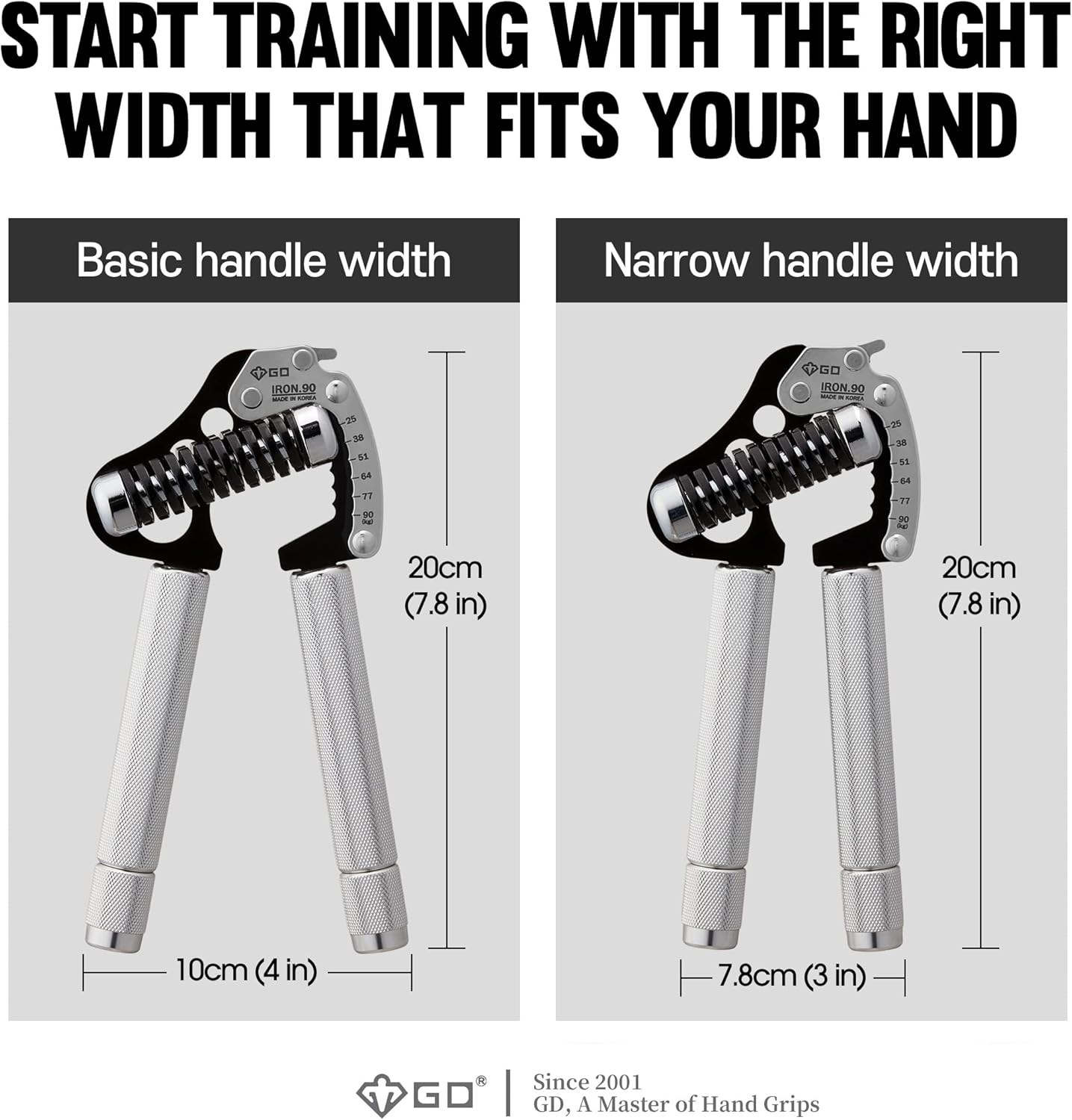 GD IRON GRIP Grip Strength Trainer Adjustable Hand Gripper Strengthener Hand Grip Exerciser Wrist Strengtheners Silent & Durable – Forearm, Finger & Hand Strength Training for Athletes, Climbers & Rehabilitation