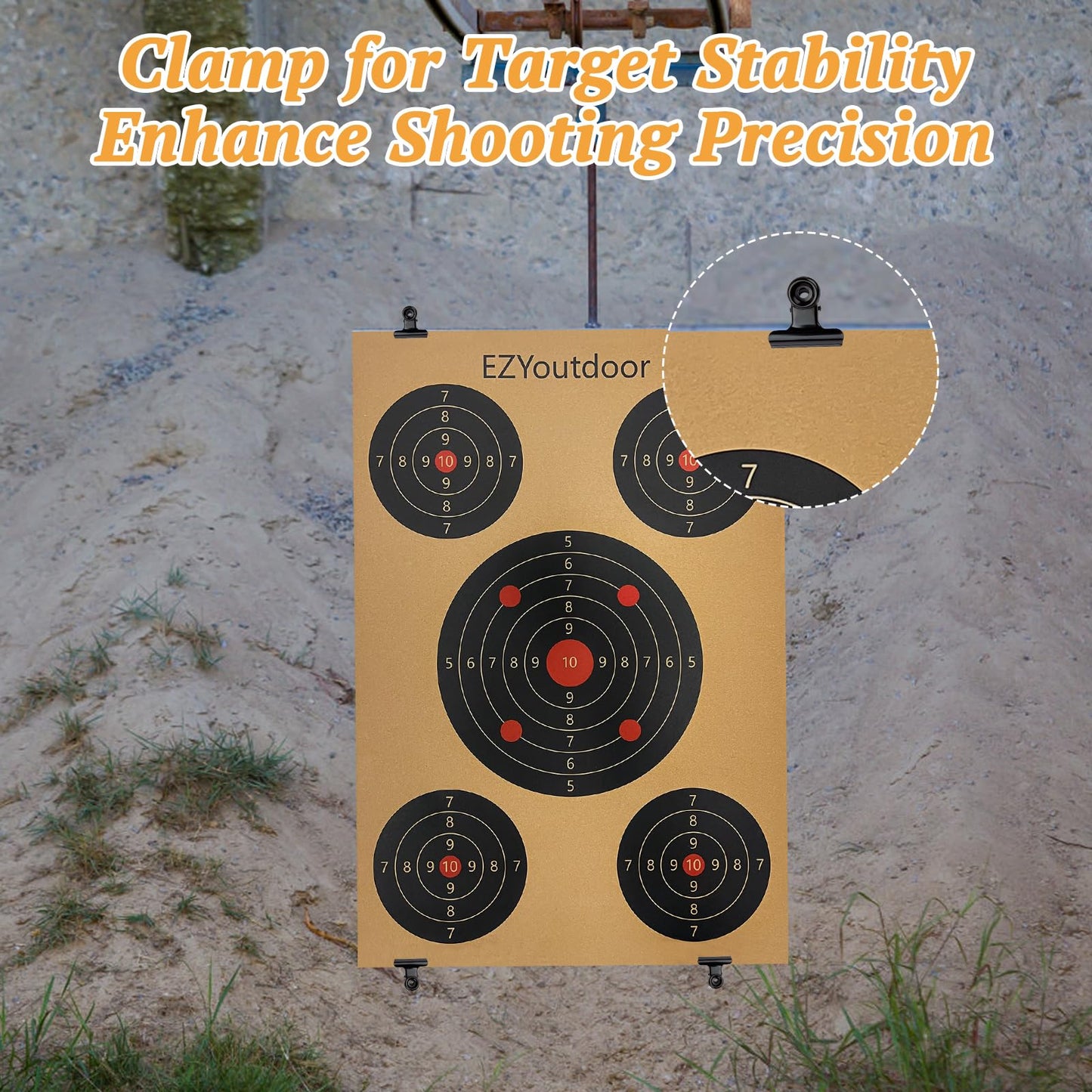 EZYoutdoor Multiple Aiming Zones Paper Targets, 45 Pack Paper Shooting Targets 17 x 25 Inch, Suitable for Handguns, Airguns, Rifles, BB Guns Practice, Outdoor and Indoor Use