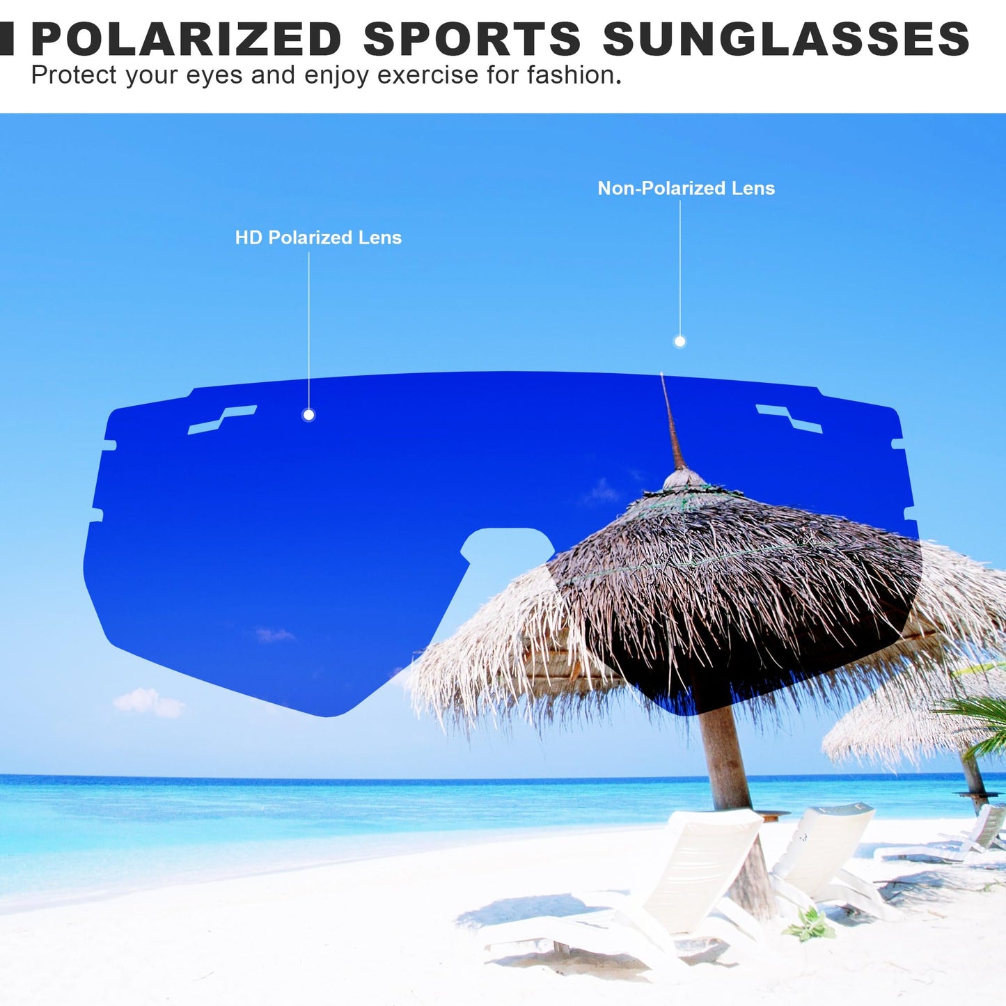 BOLLFO Youth Polarized Sports Sunglasses, UV400 Protection Outdoor Sun Glasses for Men Women Youth Baseball Cycling Driving