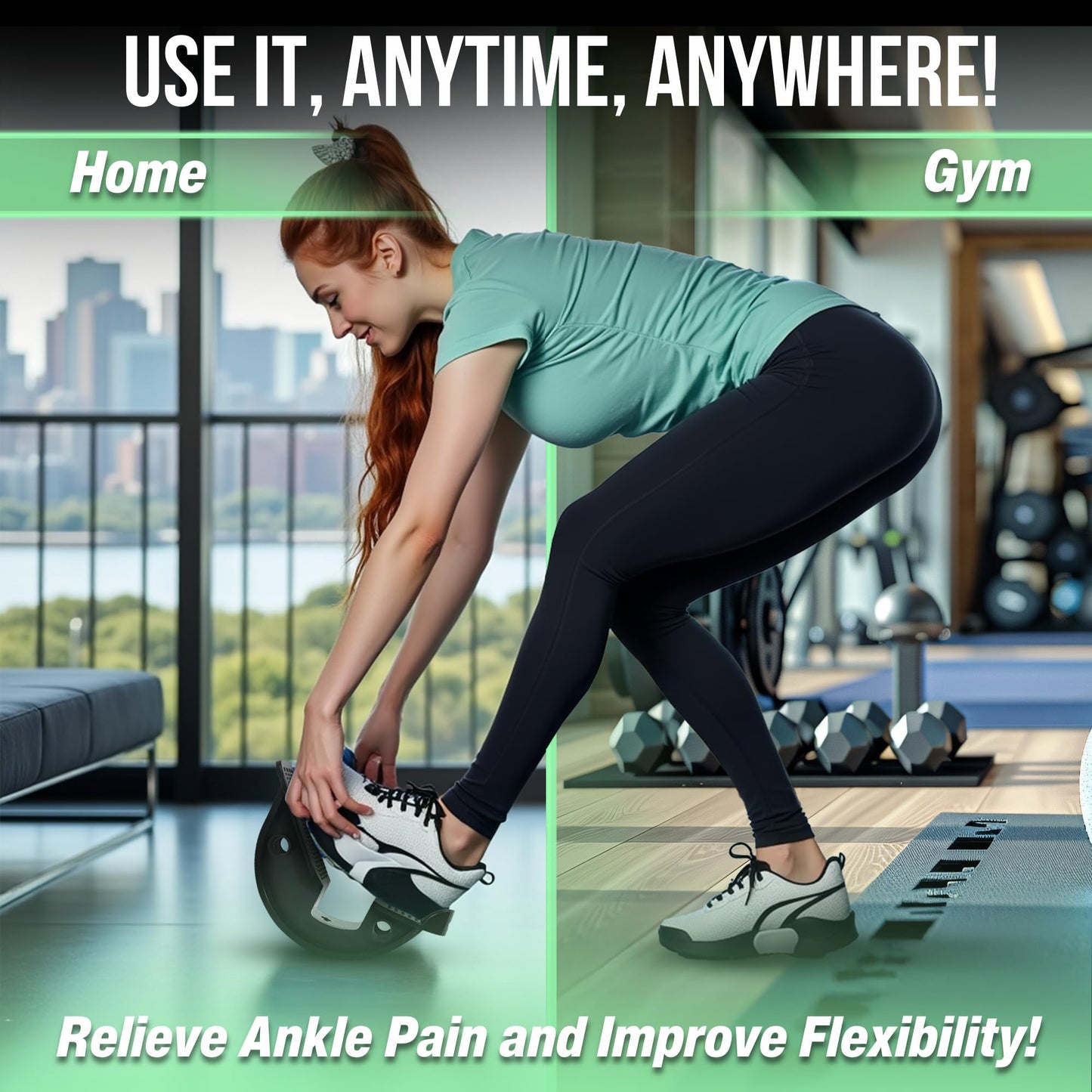 FitnessX Foot Rocker, Durable Calf Stretcher for Achilles Tendon Relief, Plantar Fasciitis Recovery, and Ankle Pain Support, Calf Exerciser, Foot Stretcher Strengthener, Non-Slip Design for Home, Gym