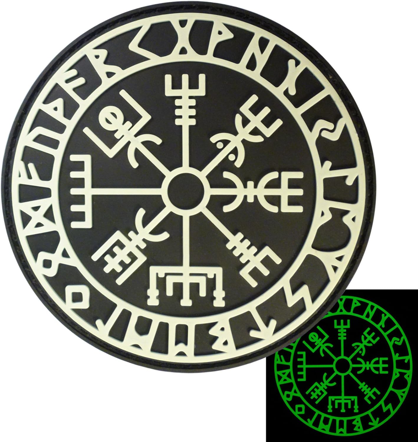 Vegvisir Viking Compass PVC Patch Compatible with Velcro - Norse Morale Tactical Patches for Backpacks, Vest (Subdued)