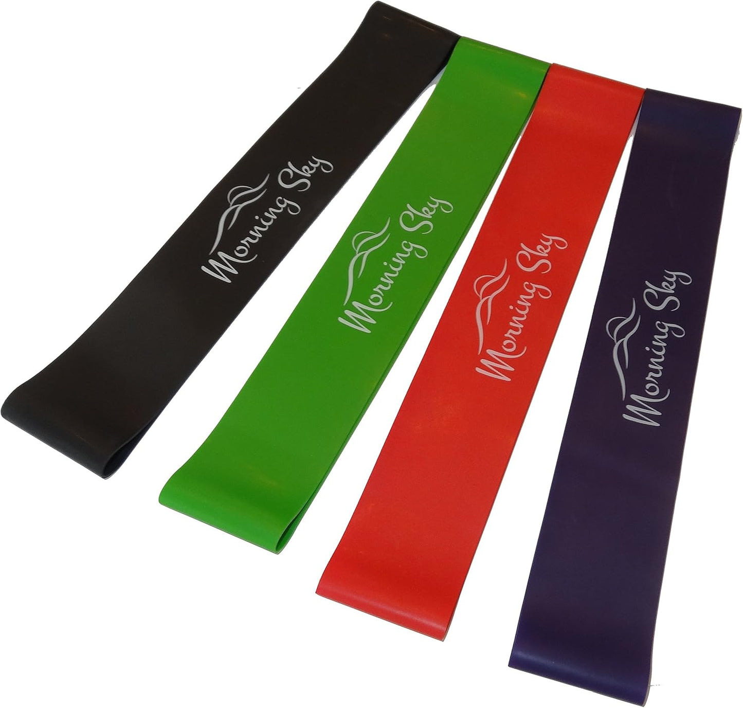 Physical Therapy Resistance Bands by Morning Sky - 12-inch Loop Bands with Instructional Guide and Carrying Bag, Best for Strengthening, Stretching, Yoga, Physical Therapy Rehab, Home Fitness