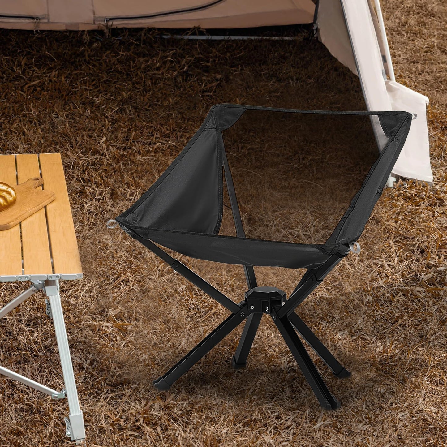 MADOG Camping Chairs for Adults, Lightweight Portable Folding Camping Compact Outdoor Beach Camp Foldable Backpacking Chair with Straps to Bind for Hiking Lawn Picnic Travel, 250lbs Capacity