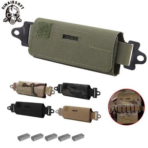 SINAIRSOFT Tactical Helmet Couterweight Pouch NVG Fast Helmet Counterbalance Bag with 5 Counter Blocks for OPS Fast BJ PJ MH