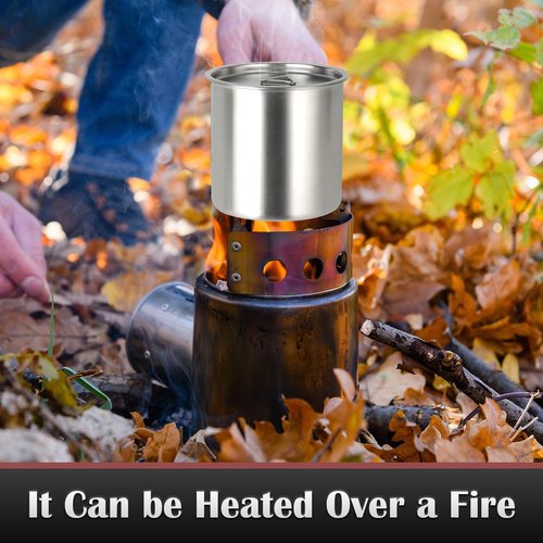 SXSHUOSI Stainless Steel Water Cup Camping Cup Coffee Cup Mug with Handle Foldable Water Cup with Lid Outdoor Mug (350ML)